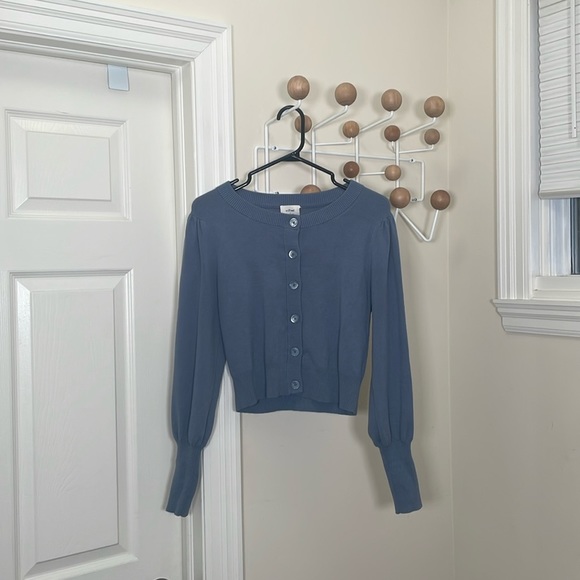 Wilfred Sweaters - Aritzia - Wilfred - Long Sleeve Cardigan Sweater Top - Blue - S